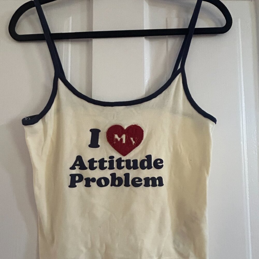 Urban Outfitters graphic cami tank top - “I ❤️ My Attitude Problem”